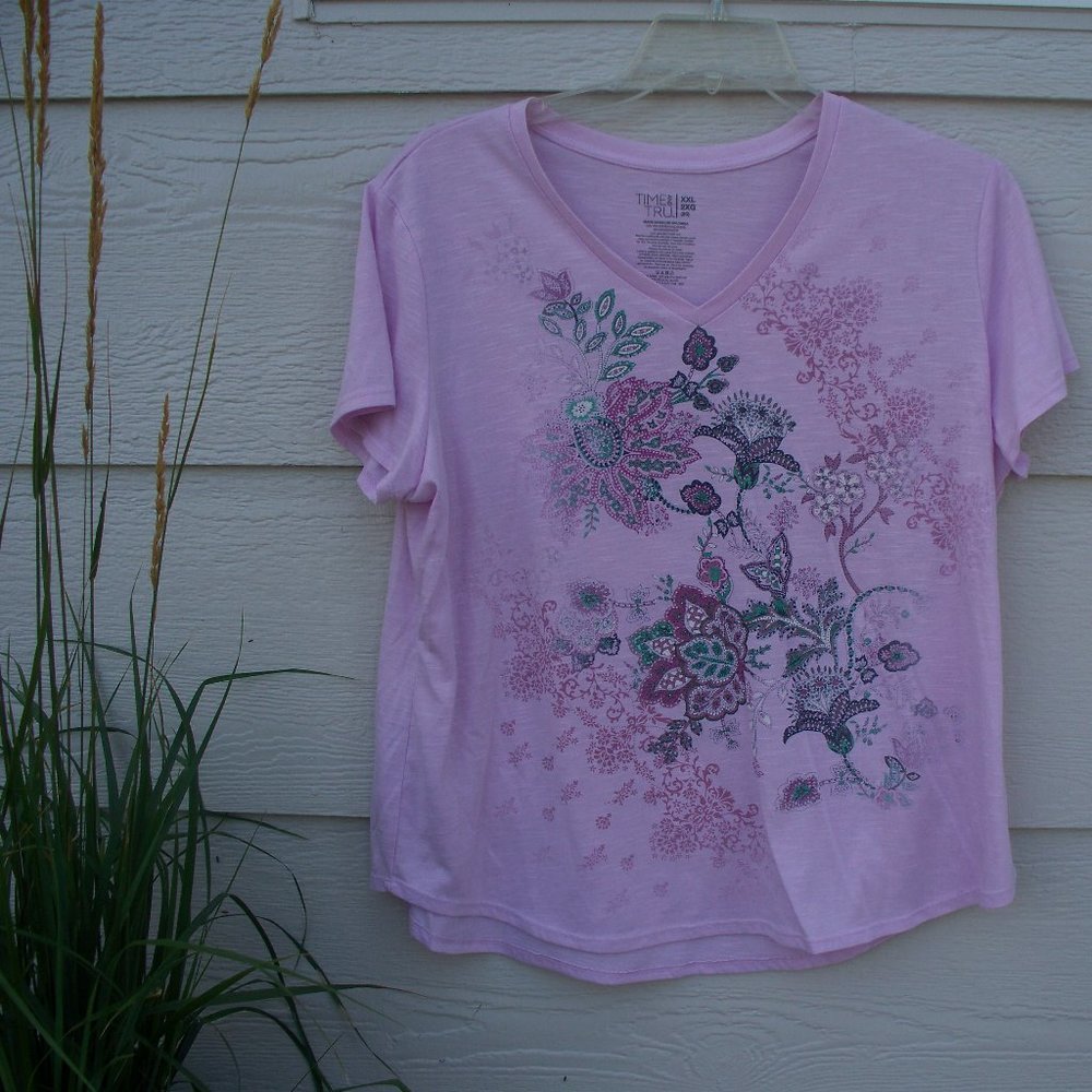 Pink Short Sleeve T-Shirt 2X